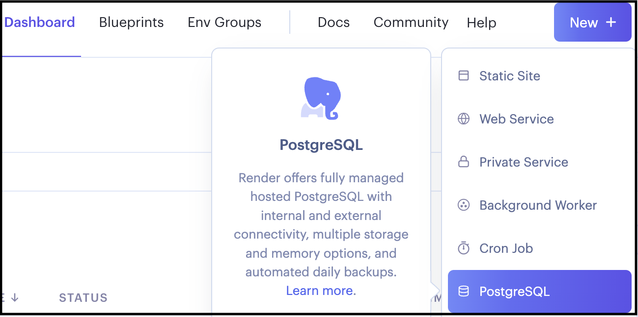 Create Postgres