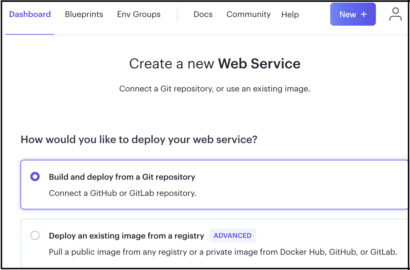 Connect to github repository from Render